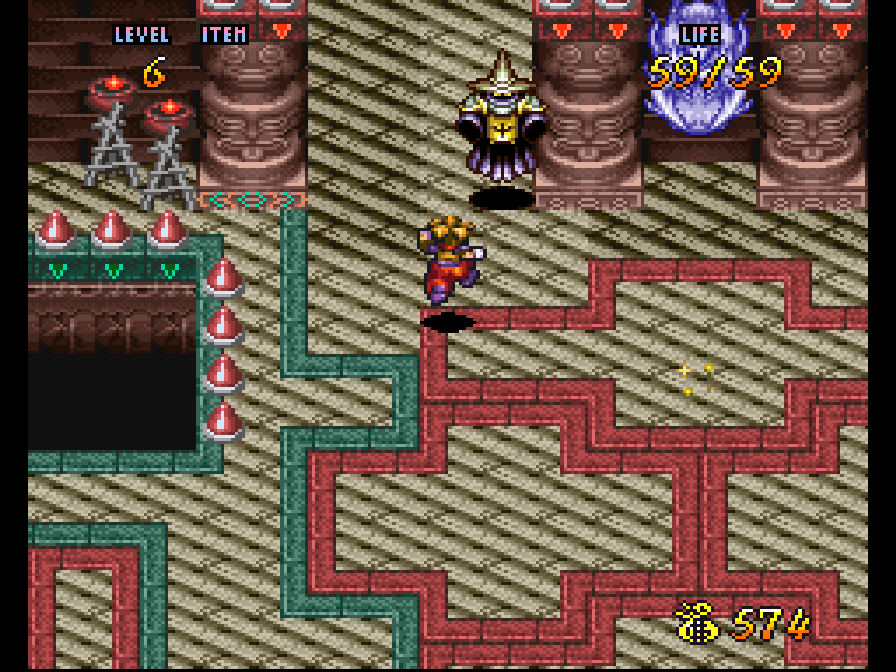 However, I am starting to wander in circles.That there's no maps is Terranigma's primary weakness at this point, with too many repeating enemies being secondary.