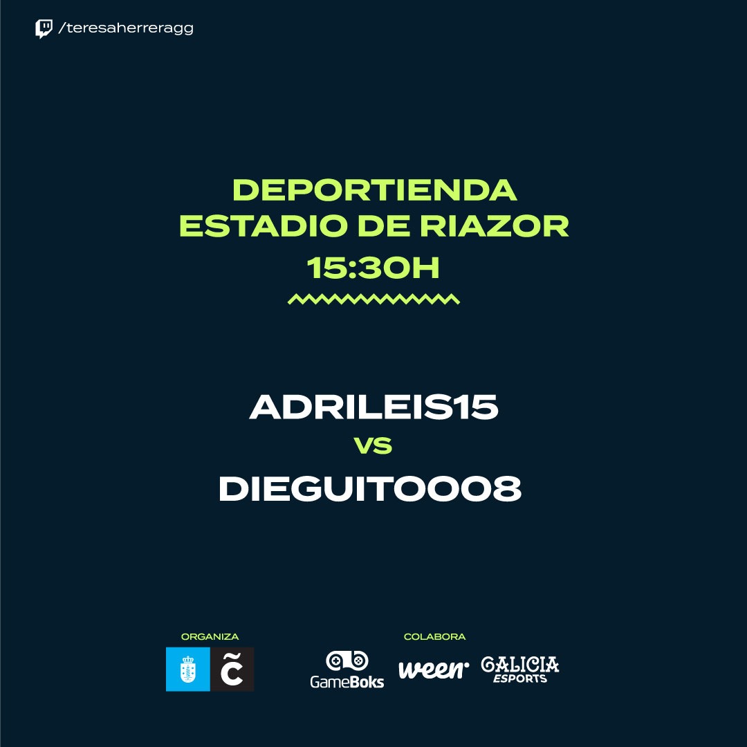 teresaherreragg's tweet photo. ๐๐ข POR FIN! Ya tenemos a los FINALISTAS del I Trofeo #eteresaherrera ๐ฅ๐ฎ Arranca la GRAN FINAL en la #Deportienda! ๐ค๐ค
Que gane el mejor y que haga HISTORIA! โ๐ช
Ver la final ๐ป๐ฒ๐ https://t.co/Kjf1yQCxvD
#TROFEOeTH #gaming #esports @coruna_deportes https://t.co/8doklAM53W