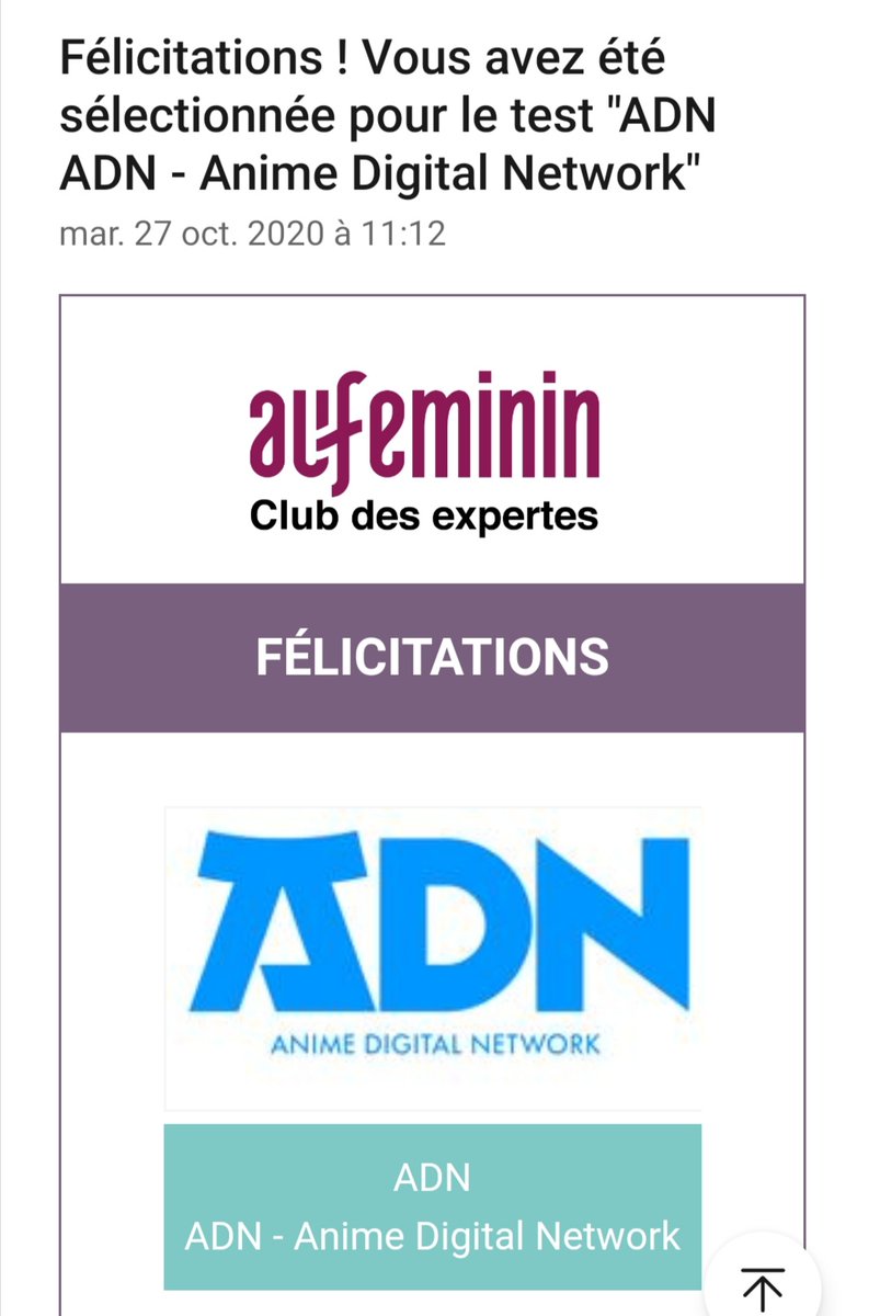 PetiteMaman4's tweet photo. Test #ADN avec #aufeminin depuis plusieurs jours ! J'adore !
Merci de vote confiance ☺️☺️

#ADNanimé #animedigitalnetwork
# testproduit #clubdesexpertes https://t.co/X6B5N2BAUt