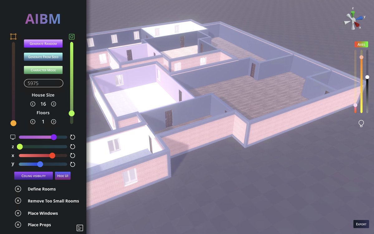 yyouzhen's tweet image. 1階だけの平たい家でたくさん部屋、がいい感じ〜 #AIBM