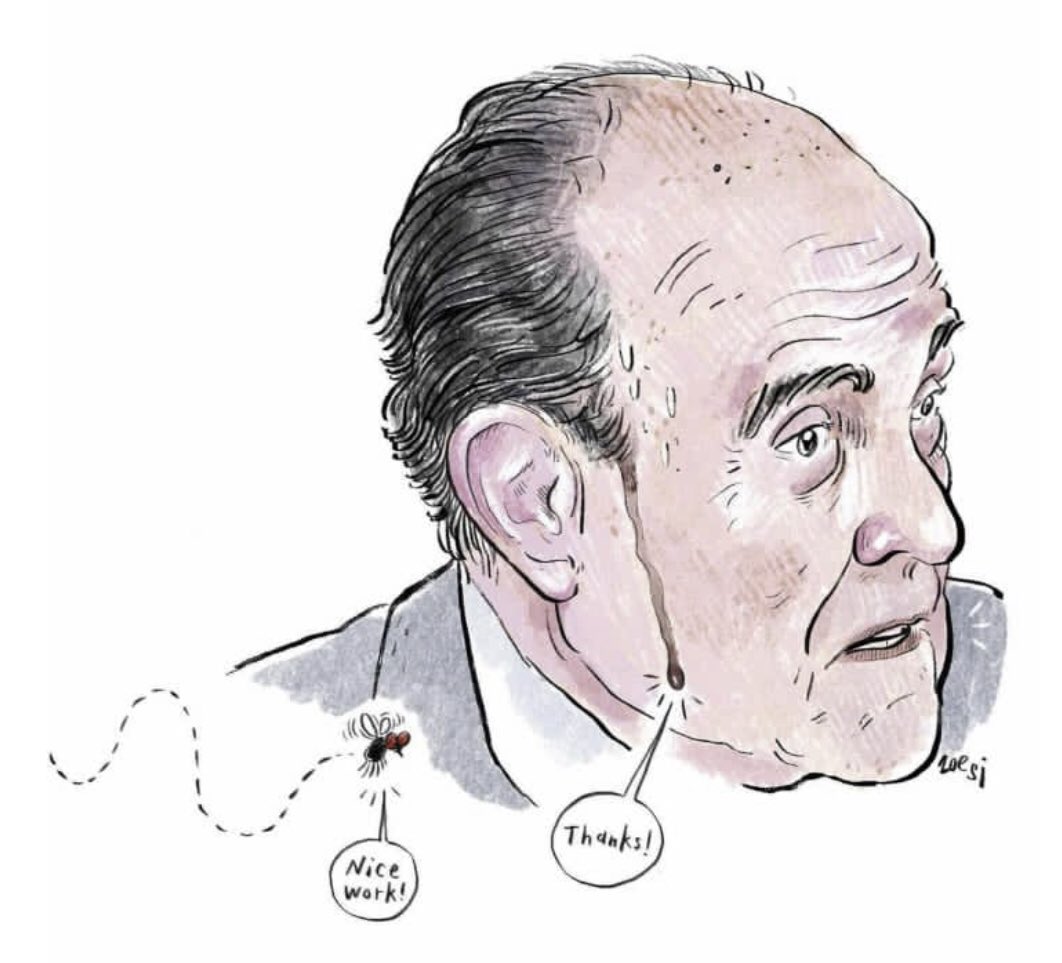 pharoahemonch's tweet image. And the 2020 nominees for best political photobomb are Mike Pence fly &amp;amp; Giuliani fondue drip. AND THE WINNER IS?