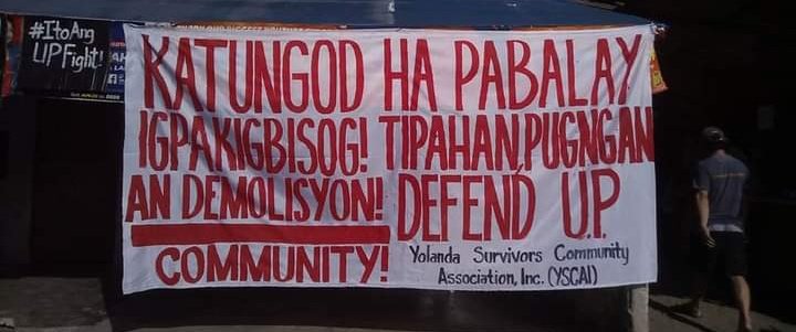 PulsoHM's tweet photo. ALERT!

The UP community once again faces a demolition threat.

In a talk between the Brgy. Officials and City Engineers Office personnel few days ago, the latter manifested its intent to use police force  to ensure that the demolition will push through tomorrow, November 23.
1/n https://t.co/mVL15fvgOc