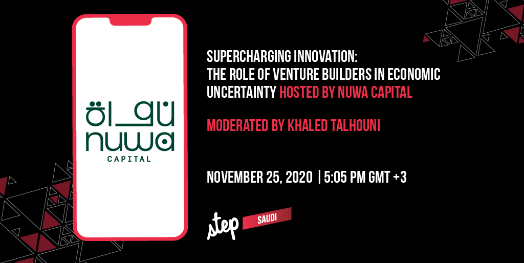 stepriyadh's tweet photo. Catch an engaging discussion on the "Supercharging innovation: the role of venture builders in economic uncertainty" panel hosted by @nuwacapital moderated by Khaled Talhouni.
🗓 November 25, 2020
⏰ 5 PM (GMT+3) https://t.co/6EnXdM6gAd