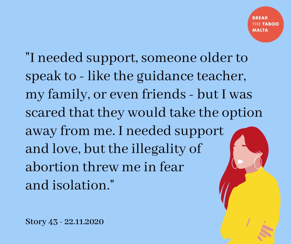 BreakTabooMalta's tweet photo. Story 43 – 22.11.2020

More here: https://t.co/ZvKCbq4qtO

#breakthetabooMalta #StopTheStigma #ShoutYourAbortion #YouKnowMe #ImALife #ProChoice #TrustWomen #AbortionIsHealthcare #Malta https://t.co/q72505N8CT