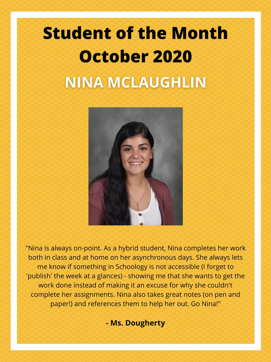 Congrats to our Junior STUDENT OF THE MONTH for October!
🖤💛🖤💛