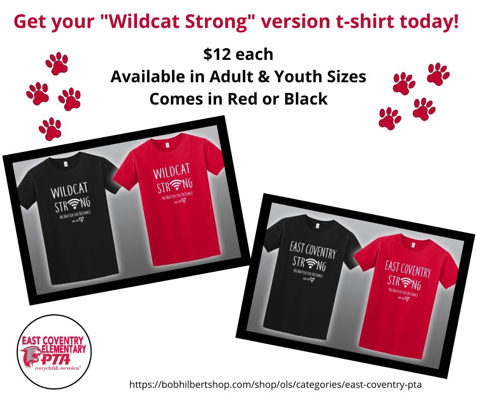 CoventryPta's tweet photo. Get your "Wildcat Strong" t-shirt Now! Check it out!  https://t.co/FiQSjuKCjq
@OJRSDEC @ojrsd_supt @OJRSD @ojrsdMS @OJRHS @OwenJRobertsMS @OwenJRobertsEV @OwenJRobertsFC @ojrsdnc @WVElementary https://t.co/UxTismzwOw