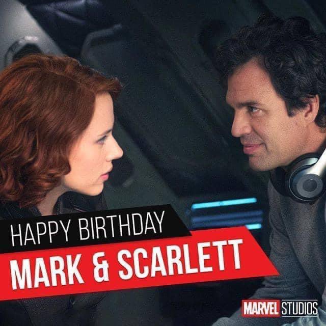 Happy birthday to and Scarlett Johansson!          