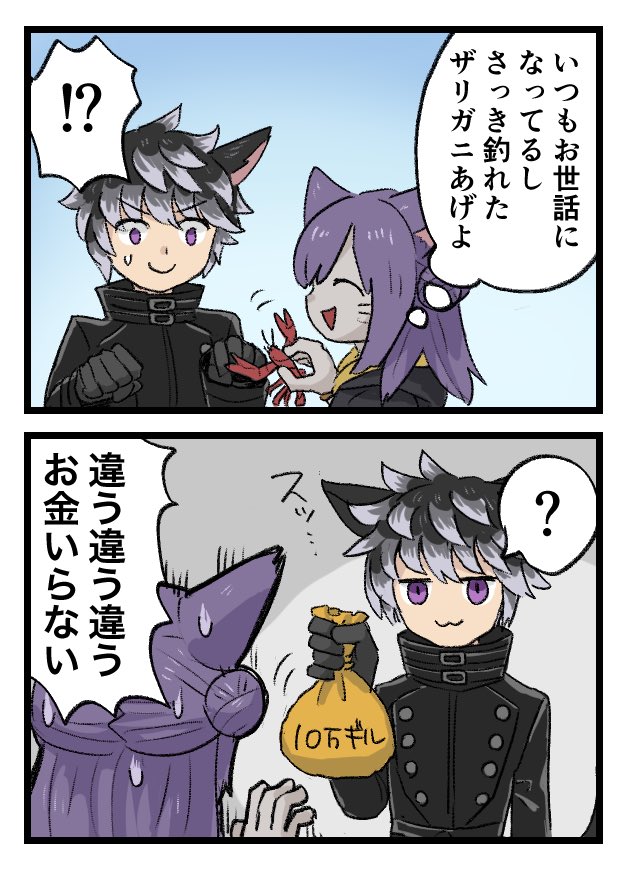 ff14プレイ日記
めっちゃお金くれる(強欲なので全部もらってしまう) 