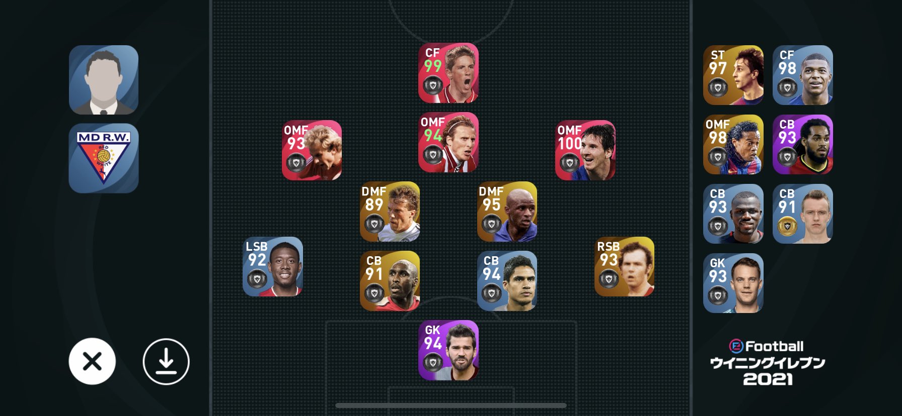 ムサシ フランセスク イサギーレ 3omfの抜け出し コンカが気持ちいい コスト0と高めなのもいい 裏抜け対策で攻撃的gk採用 カーンクビ 今週のガチスカ ウイイレ21 おすすめ監督 T Co Zf2w1iugjj Twitter