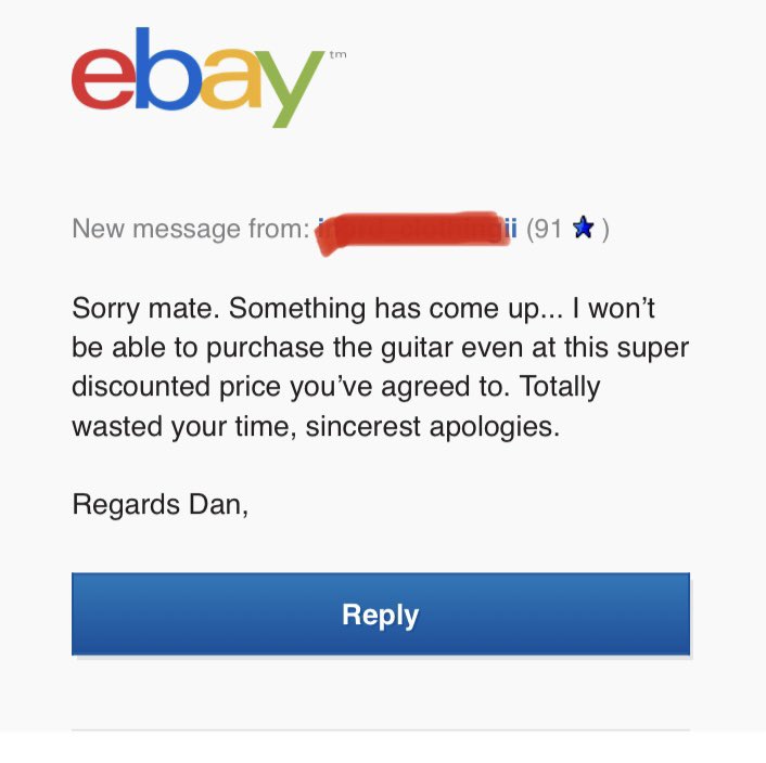 BarringtonMole's tweet photo. Yet again, #eBay non payer ‘totally wasting my time’ 🤬
Item re listed here - https://t.co/sfuusS9asp
#ThanksDan
#evilBay https://t.co/K89GP1A42f