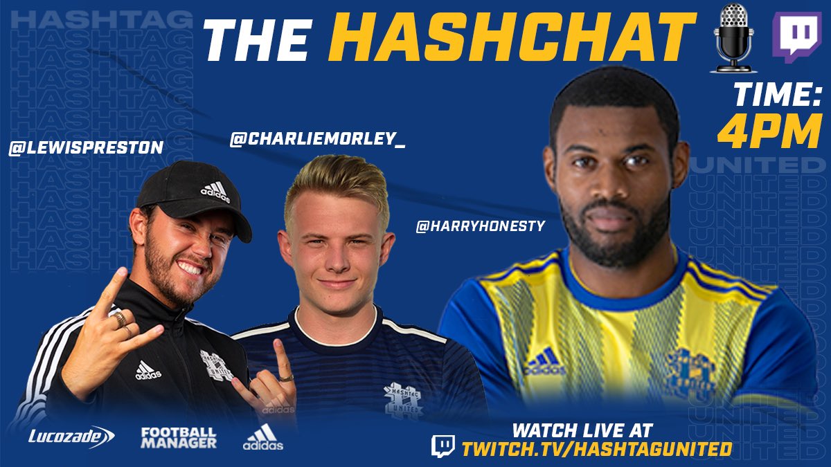 hashtagutd's tweet image. 🚨LIVE AT 4!

The latest #Hashchat 🙌

@LewisPreston and @CharlieMorley_ talk #️⃣ and more with @HarryHonesty 🔥

- is he faster than @JoshOsude ?
- what happened in Dubai?
- just how much does he love his #PS5? 😮

Join and ask (almost) anything! 
Twitch.tv/hashtagunited