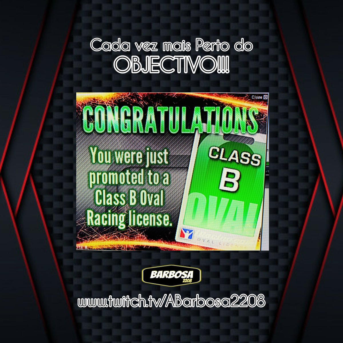 ubarbosa_pt's tweet photo. Mais Uma Etapa Concluída.
Rumo ao Próximo e Principal Objectivo (Licença A).
Let's Go!!!
#iracing #iracingsetup #iracingofficial #iracingportugal #simulador #twitch #simracing #stream #streamer #twitchtv #streaming #streamportugal #livetwitch #livestream #nascar https://t.co/QDEmQp2UTj