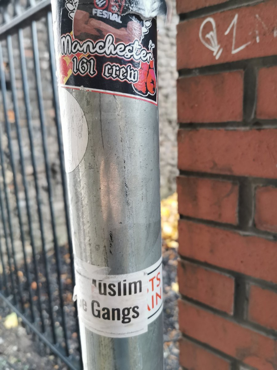 Habanosblue's tweet photo. Nasty Fash stickers not welcome in these parts #antifa #sometimesantisocial #alwaysantifascist #MCFC https://t.co/Ar2x3cRjgF