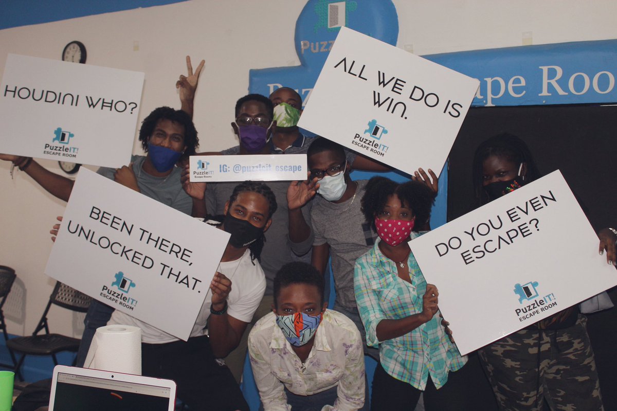 Thank you <a href="/PuzzleIT_Escape/">PuzzleIT! Jamaica Escape Rooms</a>! We had a blast! <a href="/kim1jo/">KimmyJo</a> <a href="/zurilatti/">Zuri_Nguvu</a> <a href="/Kitty411/">Boss Lady 🎶</a> <a href="/ChaddieBoi/">Chaddieboi</a> <a href="/Simply_Ced/">...</a>