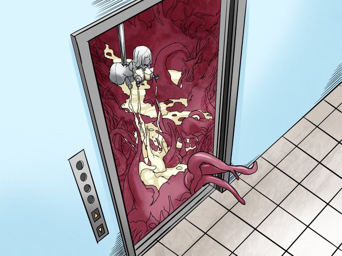 その場所では様々な物品に擬態した肉色の生物が、獲物をじっと待ち構えている…。(4/5) 