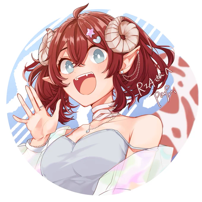 Skeb描かせていただきました!海外VTuberのRIAさんですありがとうございました!!!#chimerART 