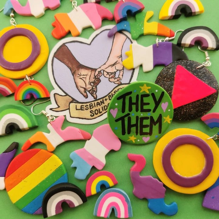 From  http://westqueerart.com  there are some great value earrings, stickers & prints. The designs are modern, unique & eye catching. Sharon Nolan is based in Galway & has an idiosyncratic eye for unique jewellery. #MadeInIreland  #SupportTheArts