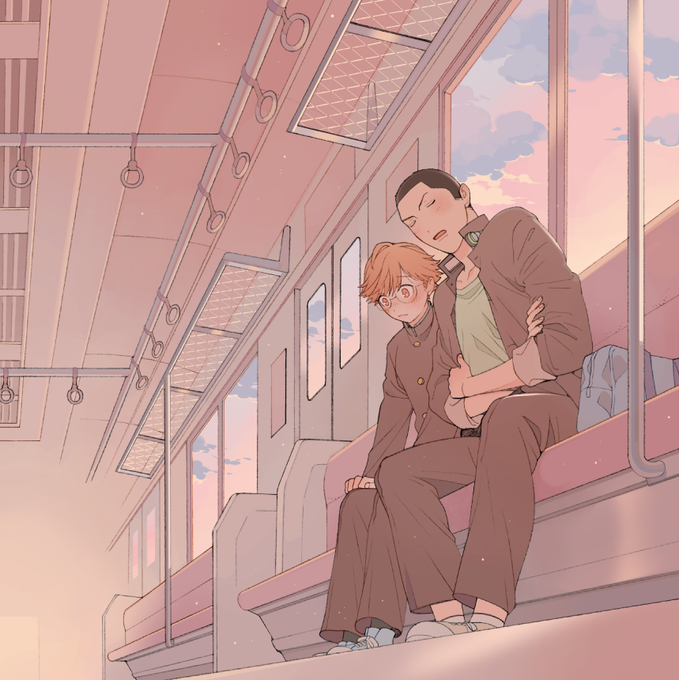 「茶髪 電車内」のTwitter画像/イラスト(古い順)