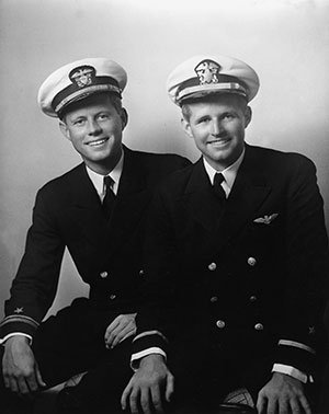 Both of John F & Joseph (jr) Kennedy would serve in the US Navy. Joseph's would die in an almost suicidal mission in 1944. Robert Kennedy served in the US Navy as well. The patriotism of the Kennedys at war & their suffering helped deflect anti-Catholic attacks in 1960.