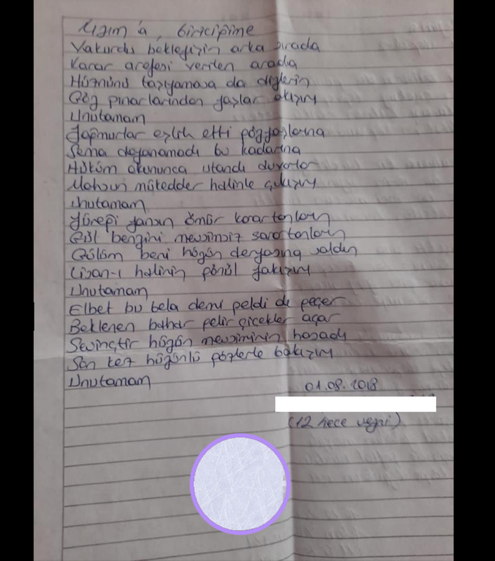 AAK_85082's tweet photo. On yıl hüküm giyen başka bir Can Dostumun karar duruşması sonrası kızını anlattığı mısralar: YÜREĞİ YANSIN ÖMÜR KARARTANLARIN ( Biz de sizi unutamayacağız ama sizi unutanları unuttuk bile ) https://t.co/2QOuKwShFc
