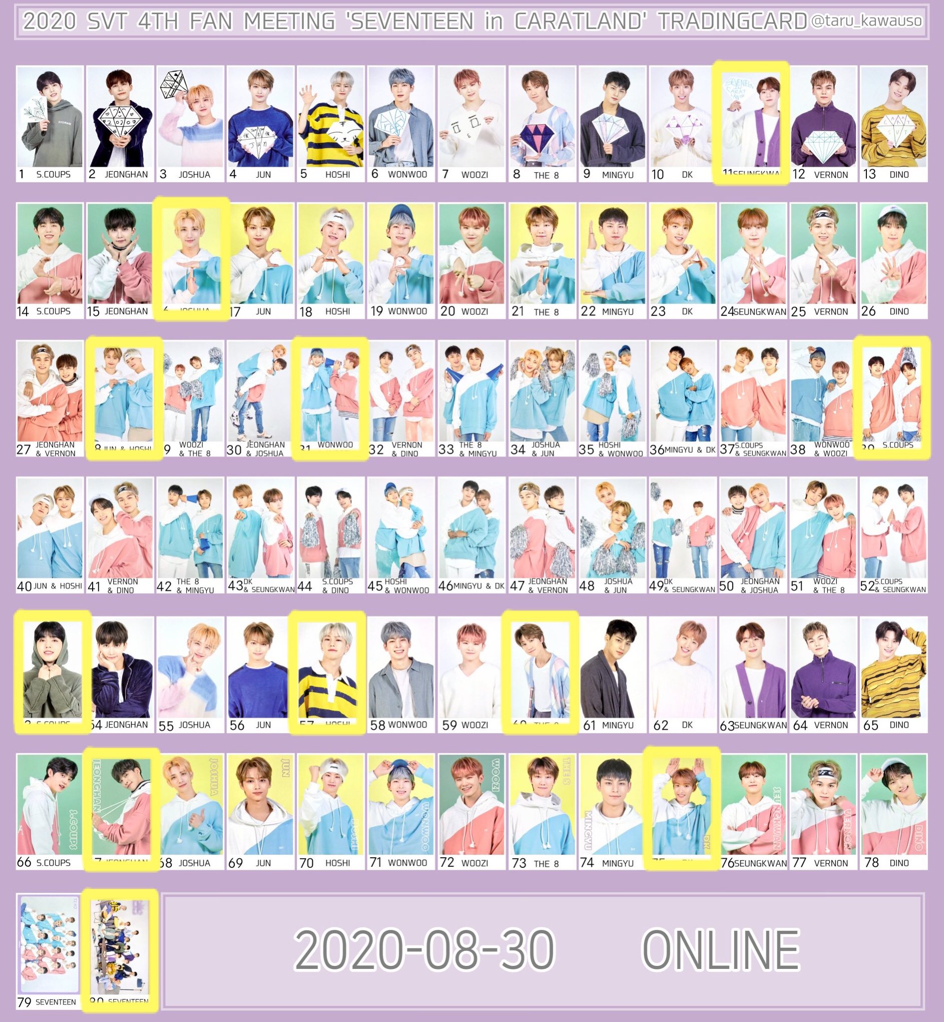SEVENTEEN JUN よくっ ジュン CARAT LANDトレカ カラットランド SEVENTEEN JUN よくっ ジュン CARAT LANDトレカ カラットランド