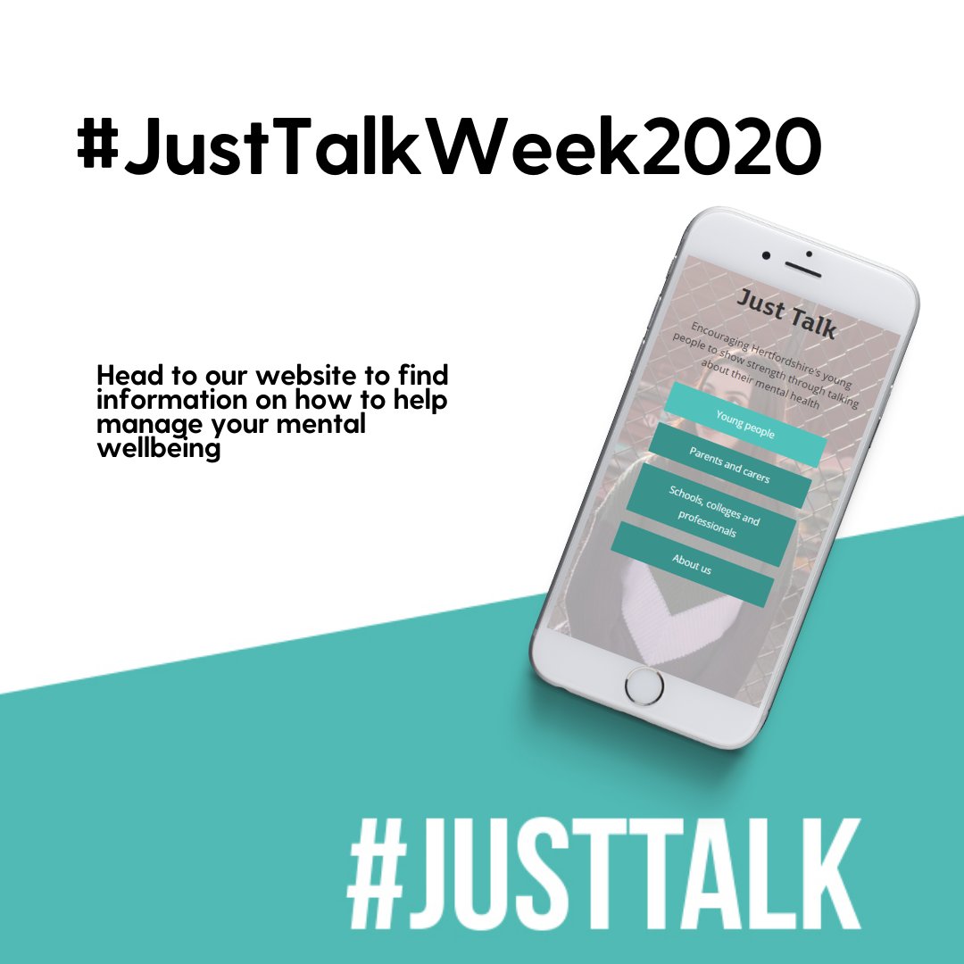 JustTalkHerts's tweet photo. We hope you have enjoyed #JustTalkWeek2020 and have learnt plenty of new ways to look after your wellbeing. There are further resources on our website, so make sure you check it out. We all have mental health, so show your strength and #JustTalk about it! https://t.co/7jxfsmZgE2 https://t.co/ZzQlJHExHJ