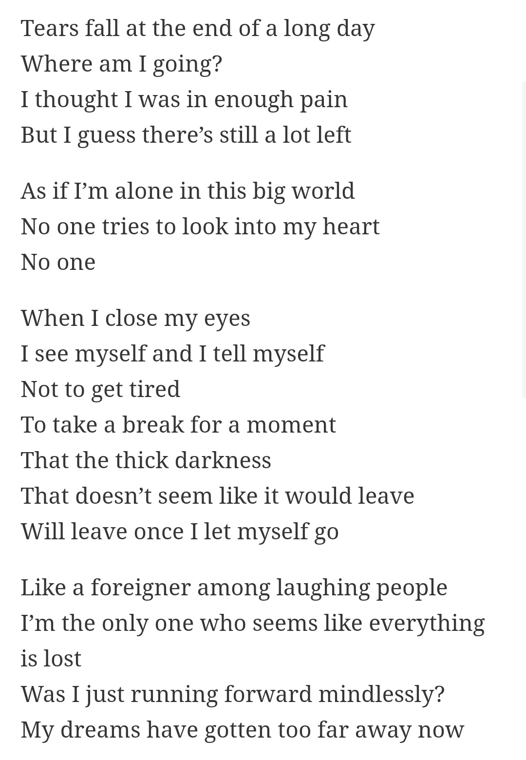 chey 🍫 on Twitter: "English lyrics for 'Grown Ups' 🤍 Just reading the lyrics makes me emotional. No wonder judges felt so comforted by this song. Credits: https://t.co/VNBhKzB3Ei https://t.co/S1J1kLTmrm" /