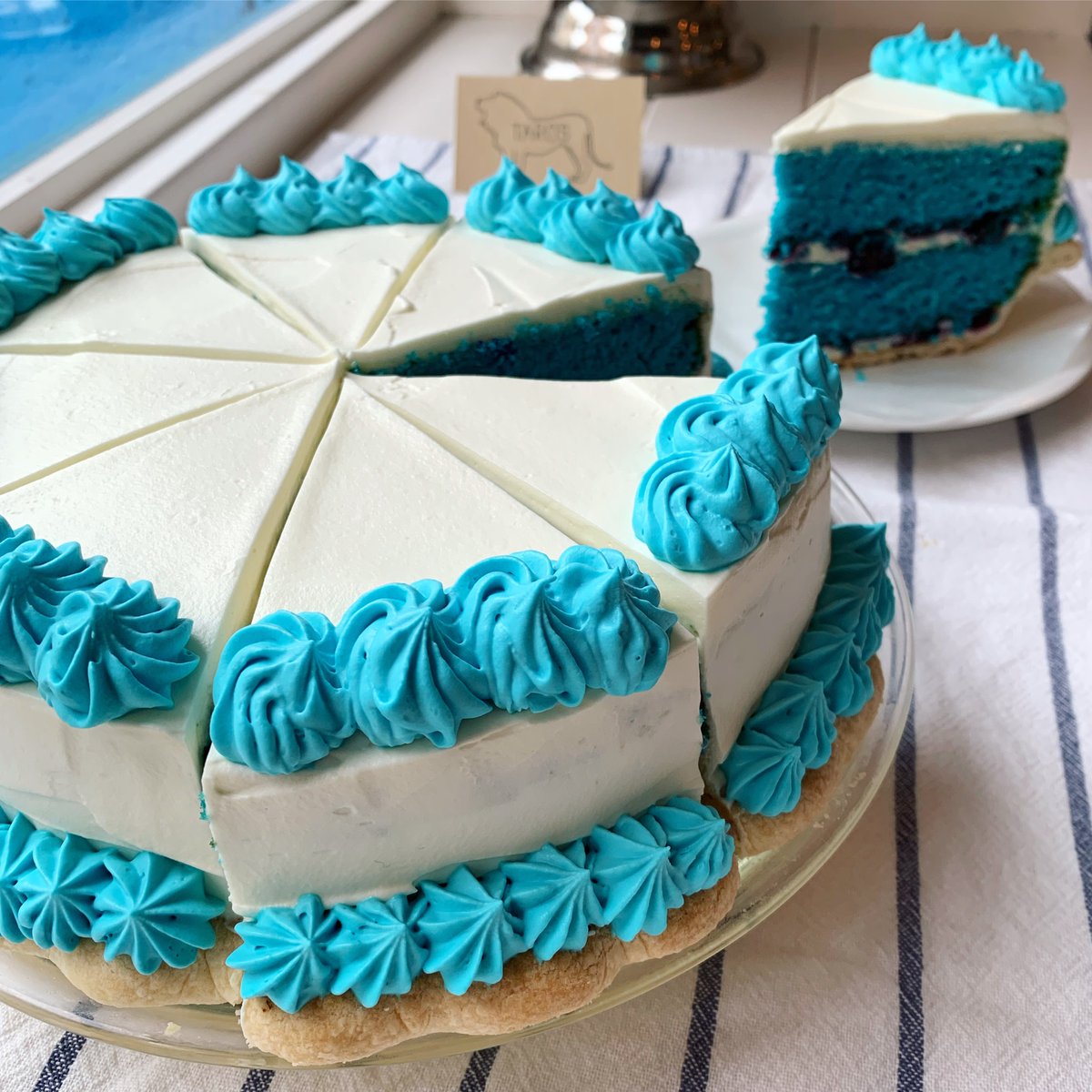 ブルーベルベットケーキ Blue Velvet Cake #お菓子作り, image size:1200x1200