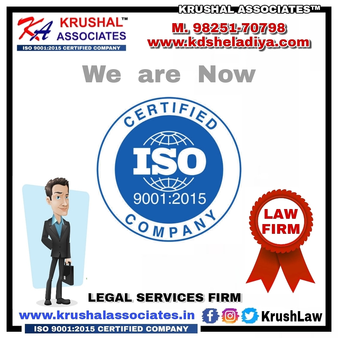 KrushLaw's tweet photo. We are now ISO CERTIFIED COMPANY.

#Krushal #KrushalAssociates #LawFirm #Legal #Law #Lawyer #Advocate #Attorney #Arbitrator https://t.co/rLUroB3Wld
