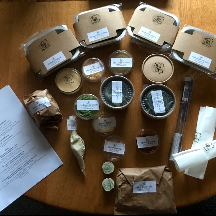 Another fab photo from one of our Chez Vous testers...'whats in the box?' 
Did you know you can select two different starters, main courses and desserts to experience six different dishes from our Chez Vous Home Dining menu for £55!
 souslenezchezvous.com