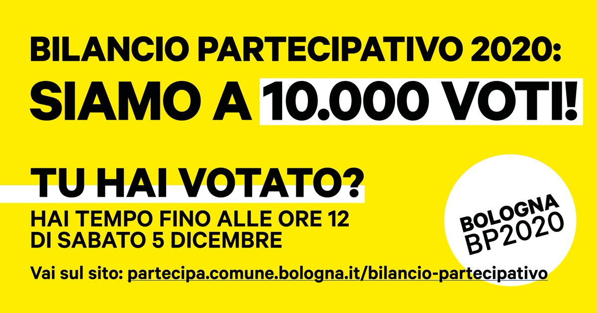 FondazioneIU's tweet photo. E TU, HAI VOTATO??
#BP2020 @comunebologna https://t.co/vSOaWbCzcy