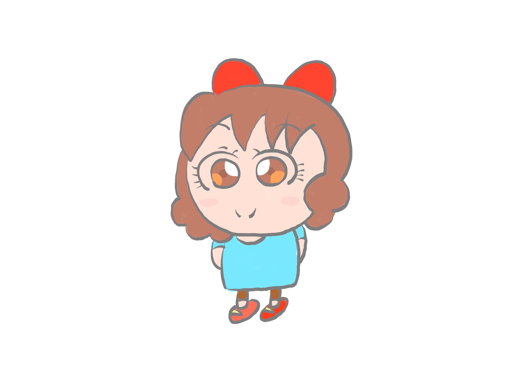 Aki イラストレーター なんか描きたくなった ドラえもんに出てくる赤い靴のノンちゃん 名作です イラスト イラストレーター らくがき ドラえもん みんなで楽しむtwitter展覧会