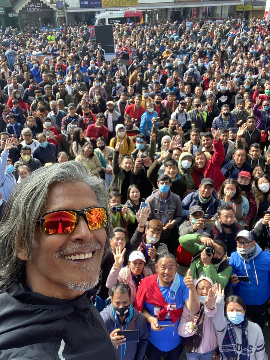 milindrunning's tweet photo. Darjeeling today :) ran my first 21km since February with 2000 runners .. #newnormal https://t.co/b6SL4dktwD