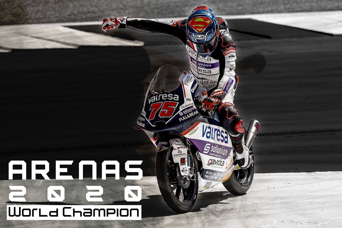 Felicidades @AlbertArenas75 👏🏼 World Champion Moto3! Congrats🙌🏽 https://t.co/JvjrKdhBcw