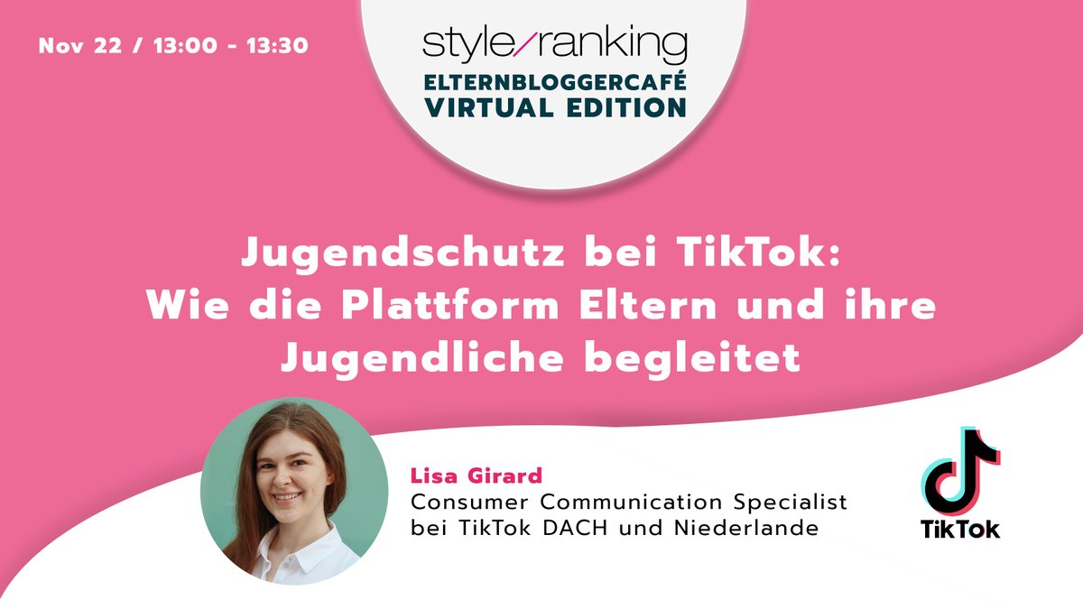 styleranking's tweet photo. // Anzeige // Nach unserer Pause geht's spannend weiter: In wenigen Minuten spricht @GirardTweets über den Jugendschutz bei TikTok.
Wie sieht es bei euch aus? Nutzt ihr oder eure Kinder @tiktok_de ?
#EBCVE20 https://t.co/qzoyKW6EDk