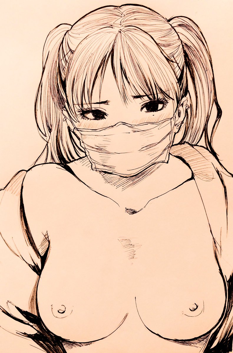 ツインテールっつうか二つ結びか。最近描いたのはエッチなやつばっかりだったよ 