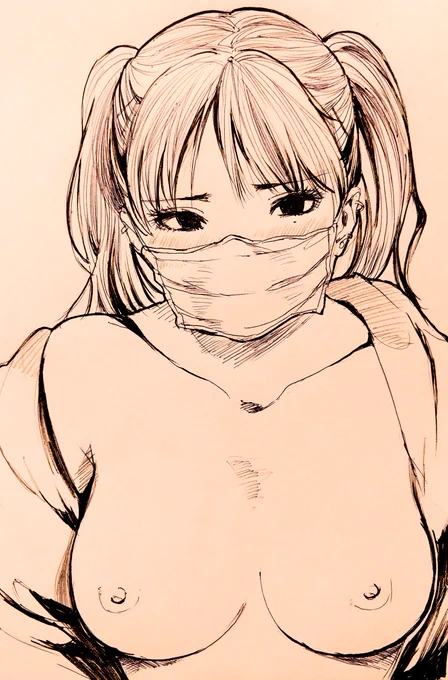 ツインテールっつうか二つ結びか。最近描いたのはエッチなやつばっかりだったよ 