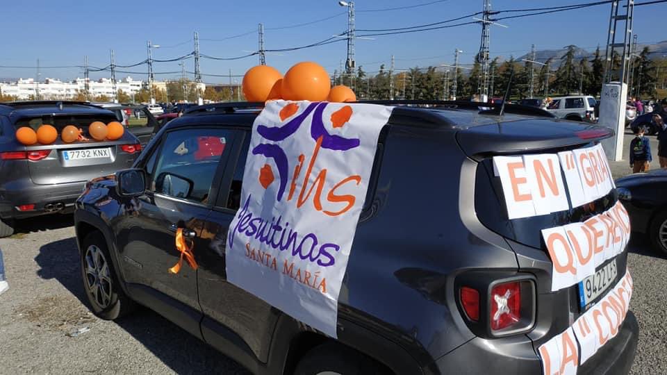 IHSSantaMariaGR's tweet photo. @IHSSantaMariaGR se hace visible en los coches que participan en la manifestación #22Noviembre #MasPlural #StopLeyCelaa https://t.co/3xwQ2m24Fi
