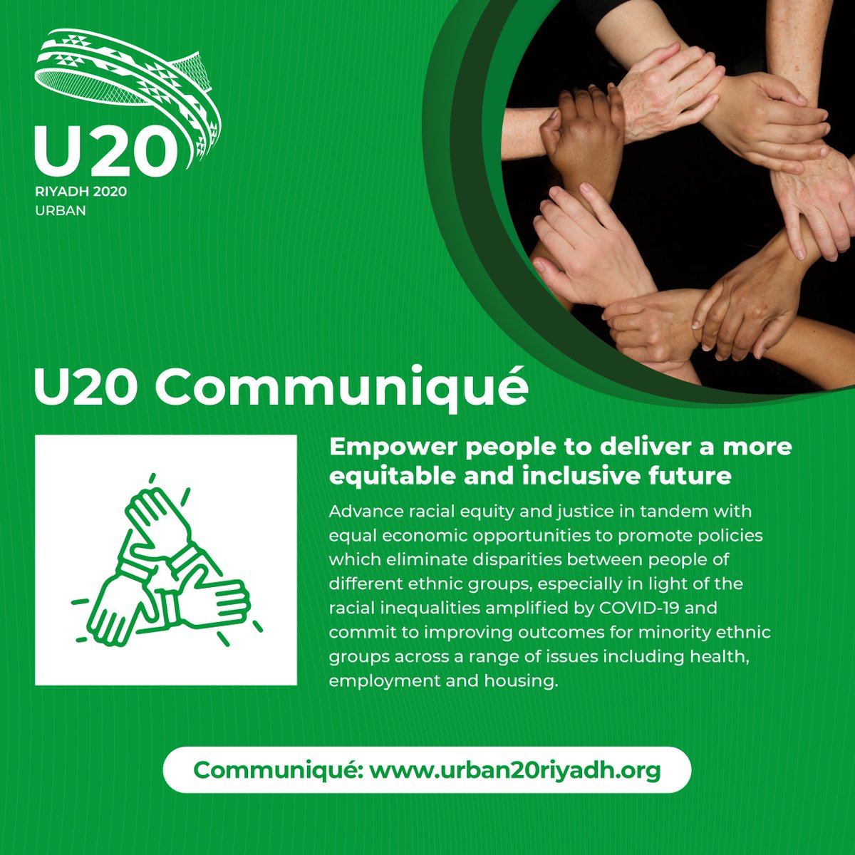 The #G20 must assist local government in improving outcomes for minority ethnic groups across a range of issues including health, employment and housing. Read more: bit.ly/3d7SfmI #U20Communiqué