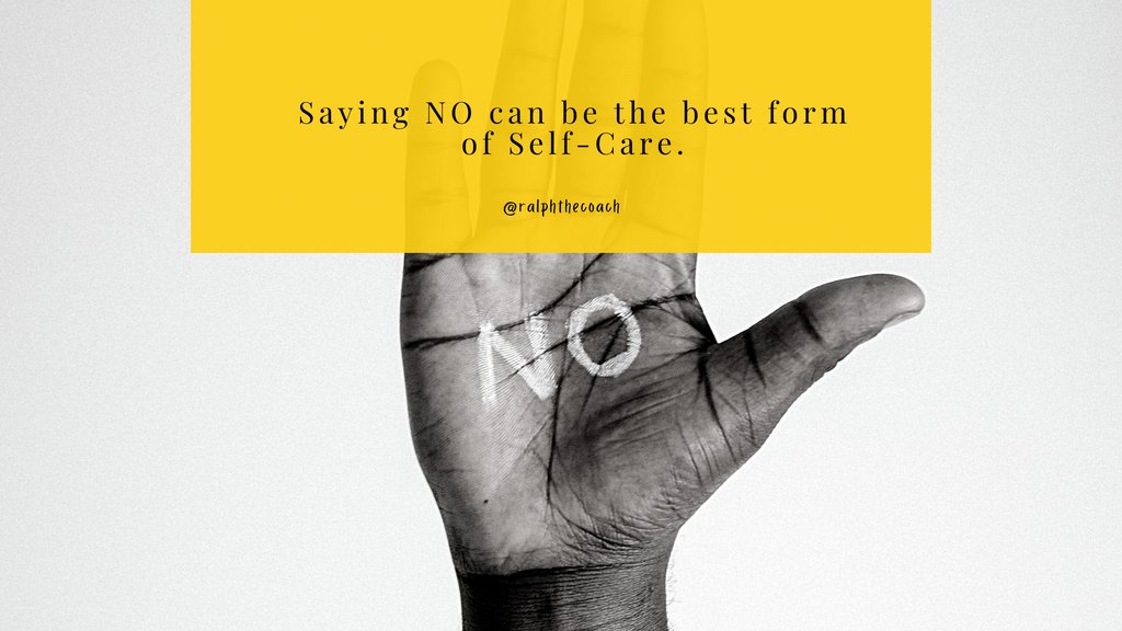 RalphTheCoach's tweet photo. Don't worry about how someone would feel about you saying no. Be concern about how you will feel by not saying No.

#overwhelmed #anxious #peoplepleasing #selfcare #boundaries #lifecoach #transformationcoaching #ralphthecoach https://t.co/Hqu231x6Eb
