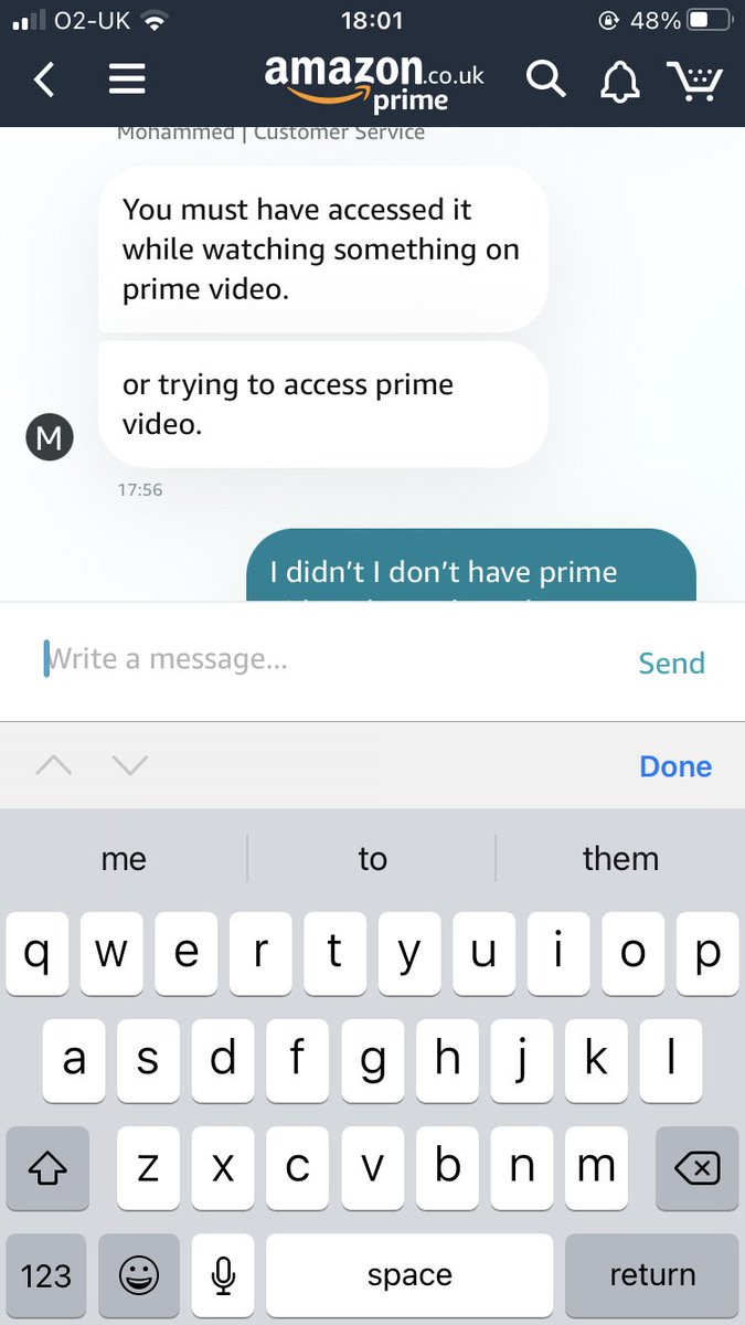 Andrea_Candyx's tweet photo. @AmazonUK just want to warn ppl how easily you can be tricked into having amazing prime )noticed money taken out bank)without knowing you even signed up for it! Then you ask them to prove it and they can’t! An hour on chat and then the guy just cuts me off! https://t.co/x3L8x2WpYo