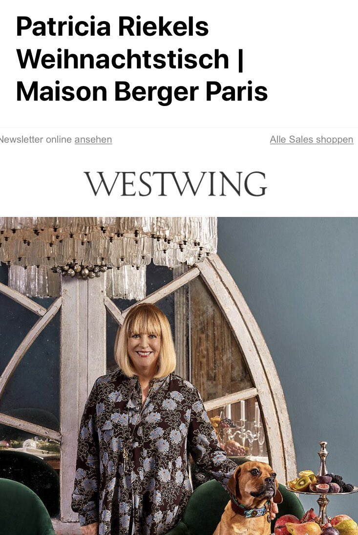 Weihnachten mit Westwing: Die Ex <a href="/BUNTE/">life</a> Chefredakteurin <a href="/patriciariekel/">Patricia Riekel</a> ist das neue #testimonial. Im Video erklärt sie, wie das Fest gelingt („suche mein Kleid passend zur Deko aus“). Das Geschenk für Hund Emil ist schon besorgt: Lockenwickler („er klaut immer meine“)