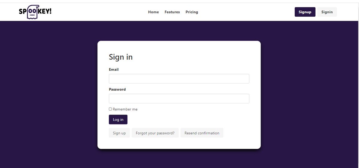 SaleheenKhan1's tweet image. spookey.io signin page design.. Please Help me by giving your feedback or Suggestions if any improvements needed.. As i am very bad at designing. Using #bulmacss btw