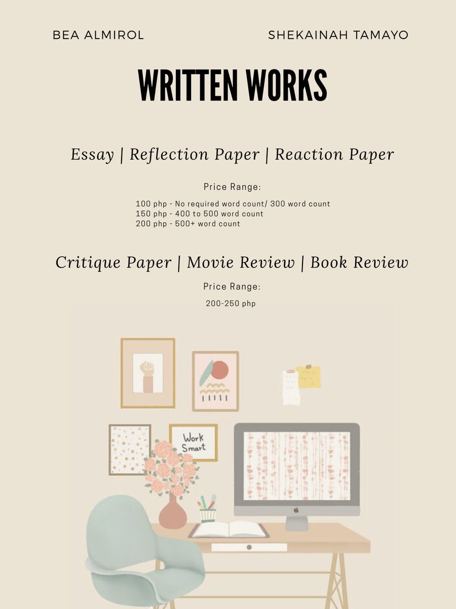 BrightWritePH's tweet image. Hi! BrightWritePH's purpose is to help students that experience a difficult time in finishing their tasks because of the massive amount of workloads they need to comply and for other reasons as well. 

Thank you and God bless! Bright Write PH will be at your service ✨