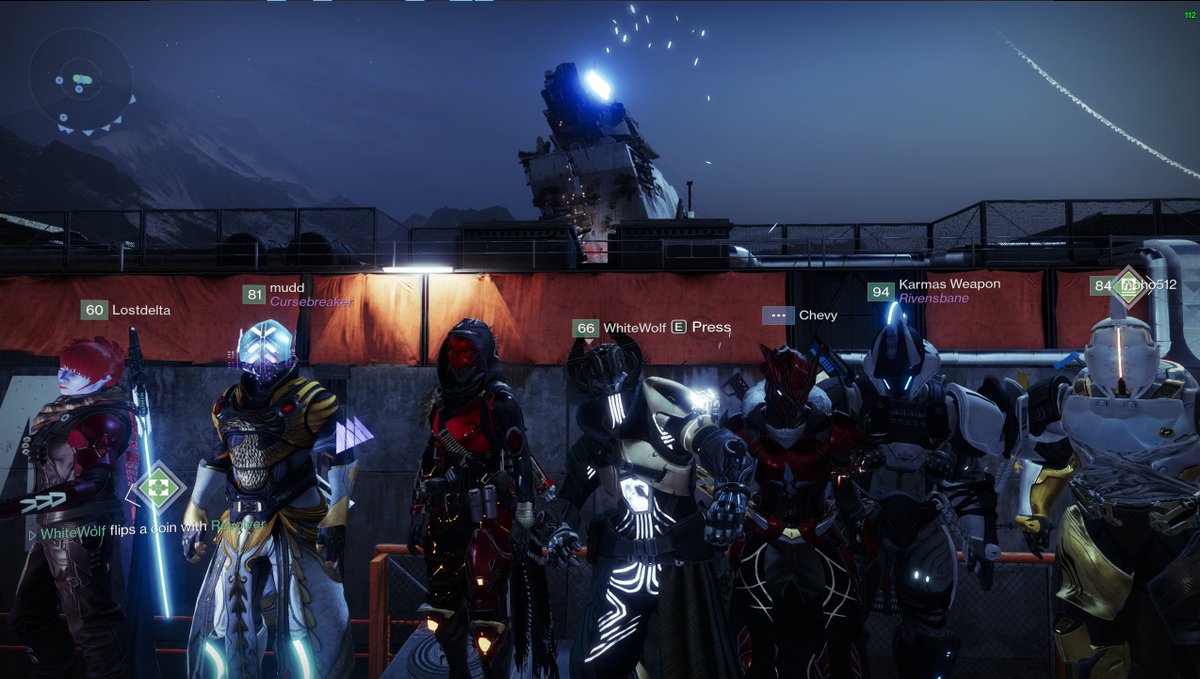 rcRevolver's tweet photo. @AyyItsChevy We just beat the raid after 18 hours in it and the first person we see was you!  Was a cool bonus in the tower. https://t.co/EFJIWSeqno