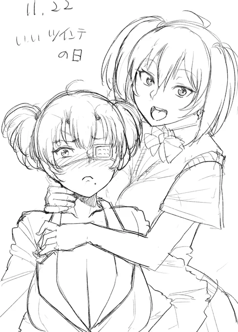 #いいツインテールの日 
間に合わんかったー(ガバスケジュール
蒙ちゃんには呂布にうまいことそそのかされてコス交換とかして欲しい 