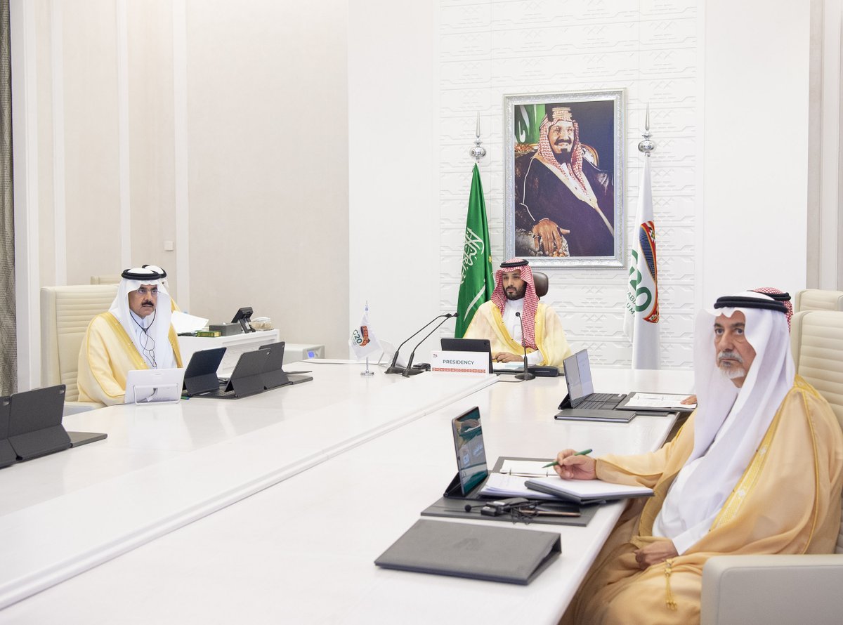 Hani_Dh's tweet image. His Royal Highness Prince Mohammed bin Salman bin Abdulaziz chairing the second session of the second day of the #G20RiyadhSummit.