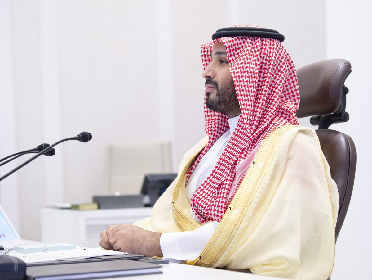 Hani_Dh's tweet image. His Royal Highness Prince Mohammed bin Salman bin Abdulaziz chairing the second session of the second day of the #G20RiyadhSummit.