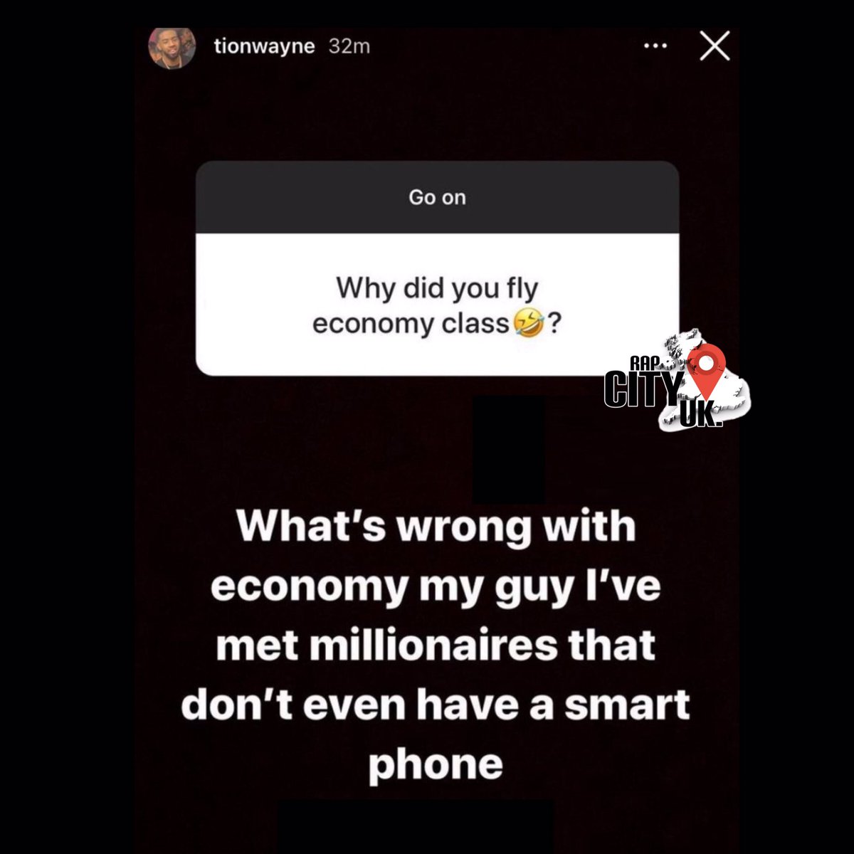 rapcityuk's tweet photo. #RCUK: #TionWayne says he’s feeling ‘Princess Cuts’ by #HeadieOne #YoungT #Bugsey but its still on sight ‼️🤦🏽‍♂️👀 @TIONWAYNE https://t.co/P81vnWNIBz
