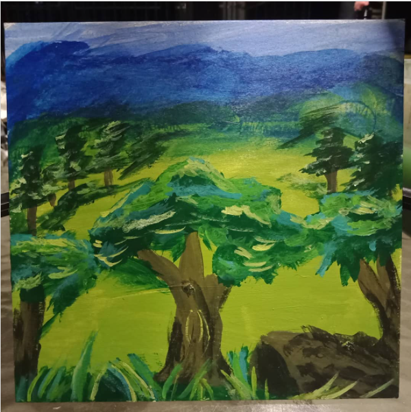 SparkytElephant's tweet photo. Check out my fast painting, I will do more of these if I can steal more cardboard 
https://t.co/8LAzHeHvdT https://t.co/HEKFA2Eshd